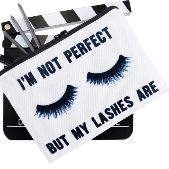 I’M Not Perfect But My Lashes Are. Cosmetic Bag. - Picture 7 of 8